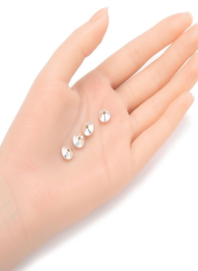 Adabele 10pcs Adabele Authentic 925 Sterling Silver Hypoallergenic Saucer Loose Beads 8mm Seamless Rondelle Spacer Bead for DIY Craft Jewelry Making SS53 - Image 2